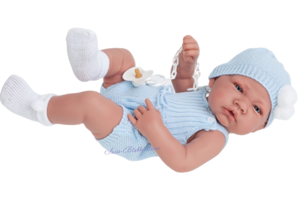 Jungen Babypuppe Cotton Nino,  42 cm Festkörper