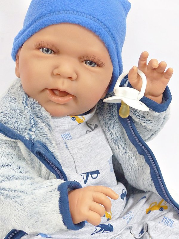 Jungen Babypuppe Dario, 53 cm Festkörper bekleidet