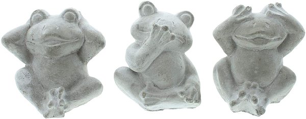 Figur Frosch - Froschtrio "Grey", 3er Set