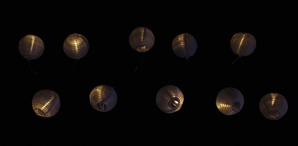 Lichterkette "Lampions", 10 warmweiße LEDs