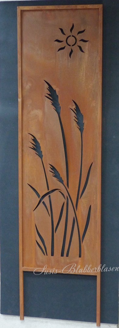 Metall Gartenschild "Schilf"  117 cm