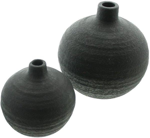 Deko-Vase "Noir", 2er-Set