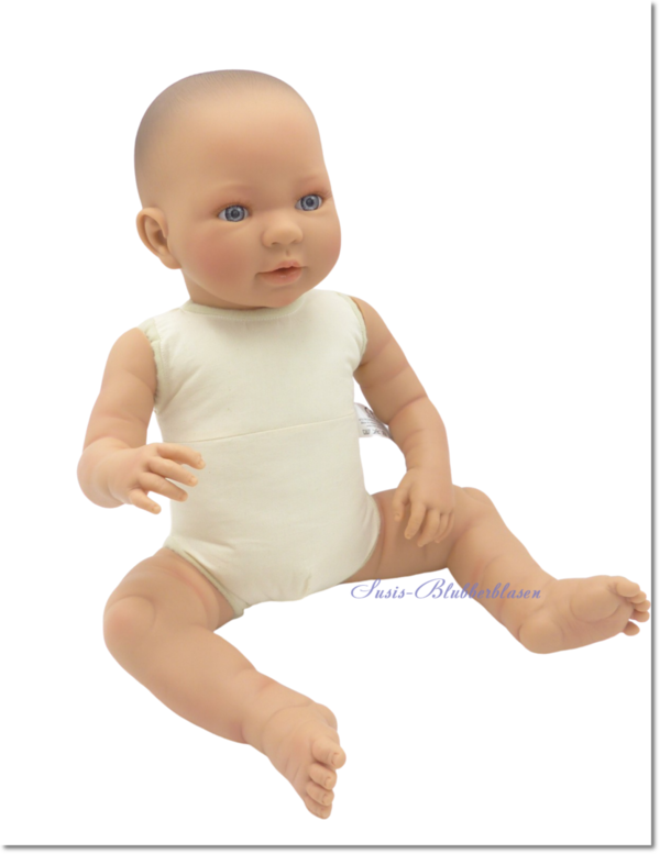Babypuppe Leonie, 52 cm, Stoffkörper, blauen Augen